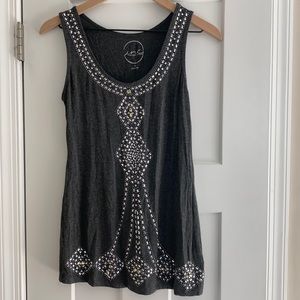 International Concepts rhinestone bling tank top